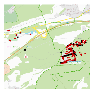 odstávka - mapa